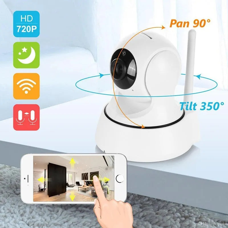 White wireless network camera 720P HD WiFi indoor security with 10m night vision and IR-CUT