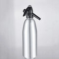 Portable 1L aluminium soda maker in silver with pressure regulator and safe cover, approx. 9.5 x 24.5 x 33.5cm