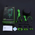 Shuangmai wired in-ear gaming headset in black, green, and red colour options with 1.5cm cable