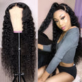 Corn perm long black wig with medium-long pyrofilament hair and long bangs