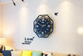 Silent sweep acrylic wall clock green white 35cm 40cm 58cm battery powered solar movement
