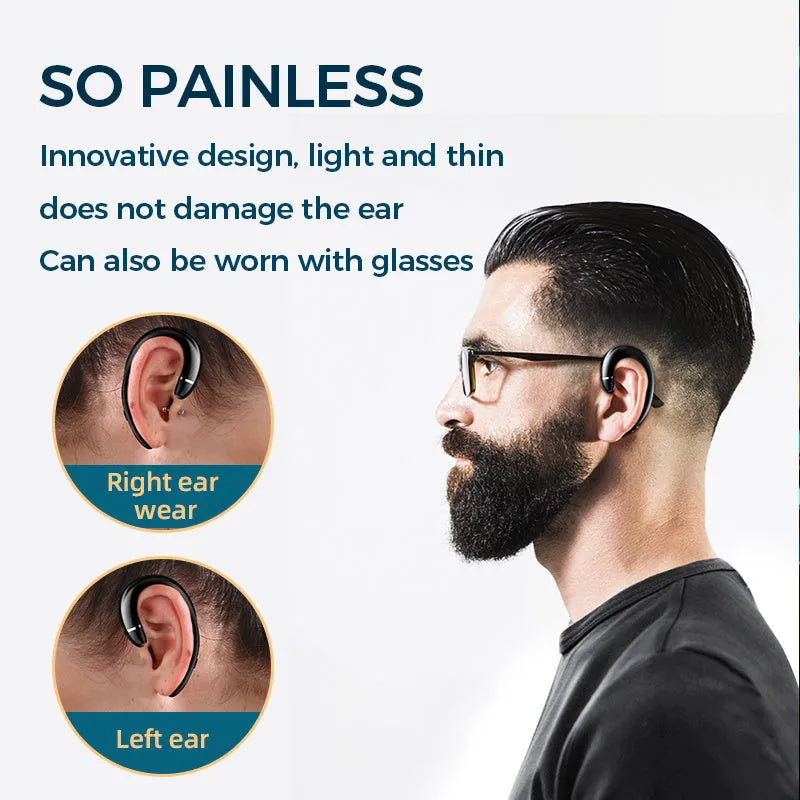 Really painless Bluetooth headset in black with Bluetooth 5.0 and 72-hour battery