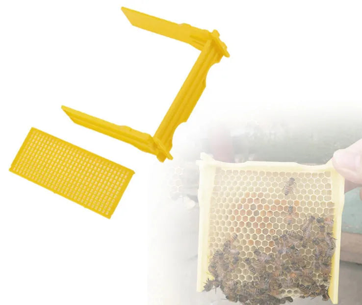Set of three white EPS foam bee breeding boxes for hive management.