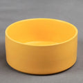 Ceramic cat and dog food bowl with bamboo wood frame, diameter 15.5cm, in white