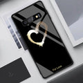 Stained glass phone case tempered glass back cover for Samsung Galaxy in purple colour