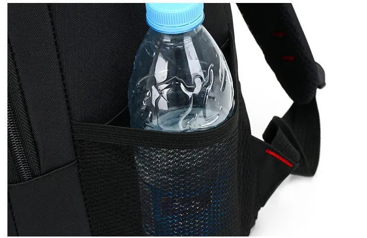 Lightweight teenage backpack with reinforced shoulder straps and side pockets
