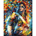 DIY manual decompression digital painting kit with 40x50cm canvas, brushes, and hooks