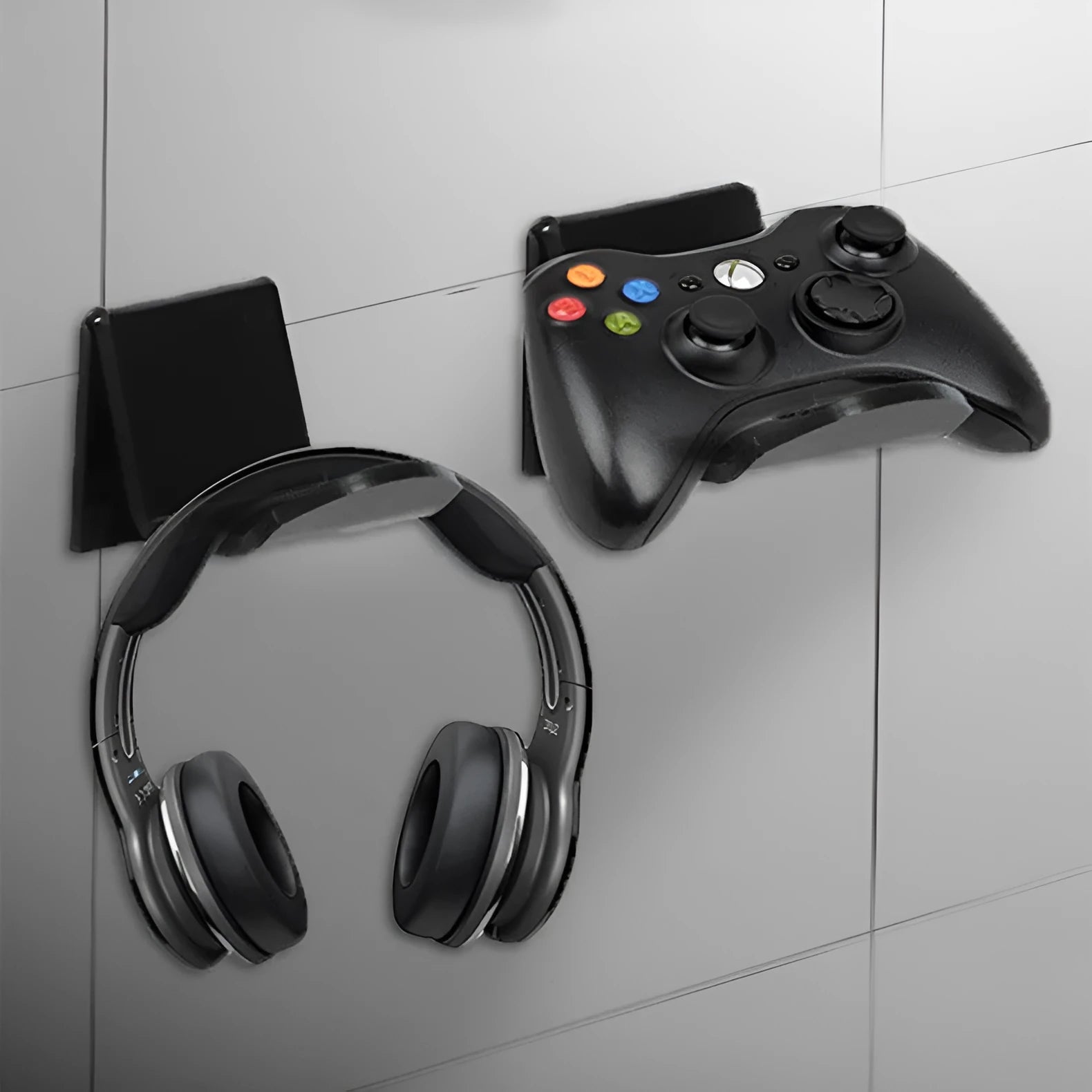 Universal game controller wall bracket for Nintendo Switch Joy-Con and Pro Controller in black colour