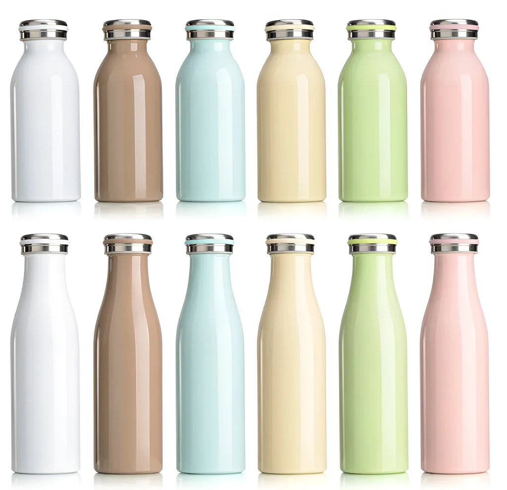 Milk vacuum water bottle 304 stainless steel insulated cup 350ml or 500ml in blue