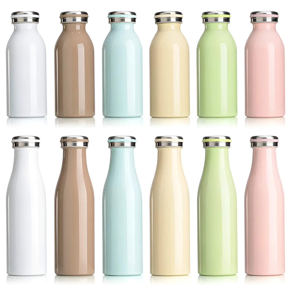 Milk vacuum water bottle 304 stainless steel insulated cup 350ml or 500ml in blue