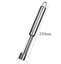 Stainless steel pineapple corer slicer with coloured ABS handle on a kitchen counter