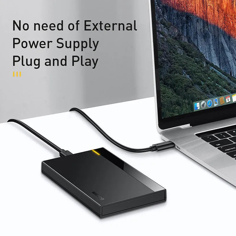 Universal 2.5 inch solid state hard disk enclosure with three interface options and smart hibernation