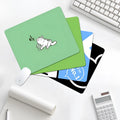 Custom mouse mat with non-slip rubber base and cloth surface, 20cm x 24cm x 3mm, printed design.