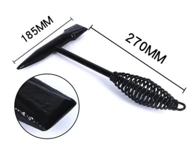 Electric welding slag removal hammer with spring handle and high carbon steel head
