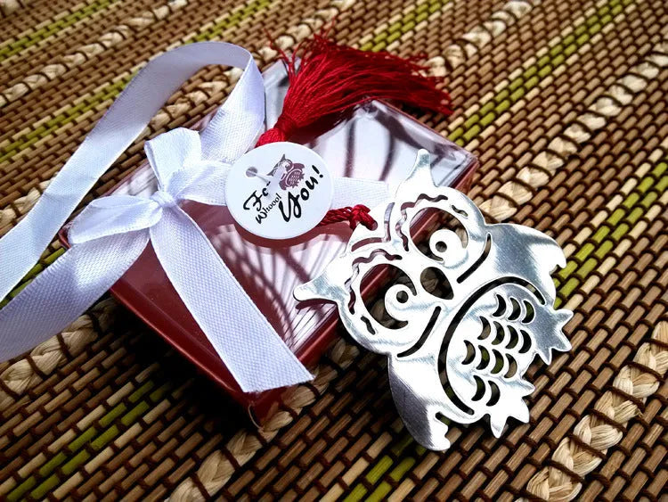 Stainless steel cartoon bookmark with simple modern design, available in multiple colours and shapes