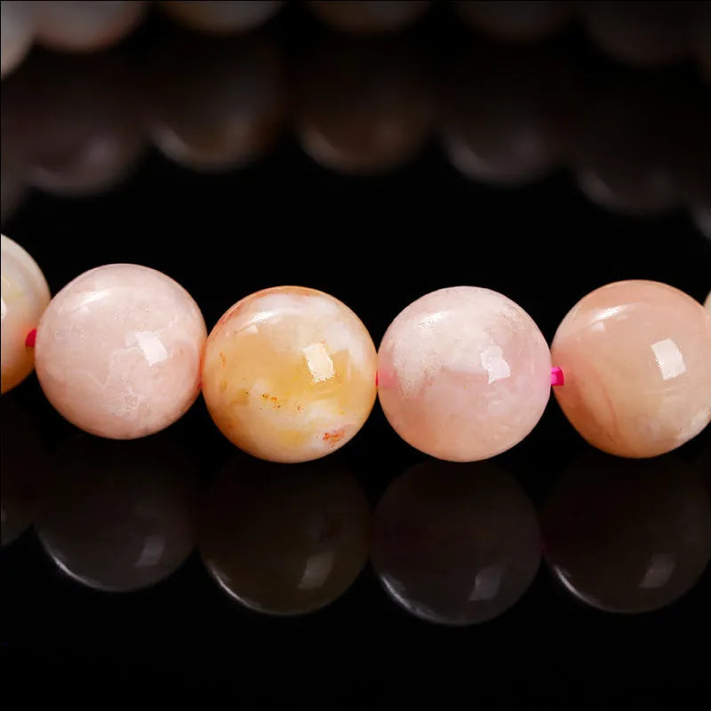 3A natural cherry agate women's bracelet with geometric round beads in sweet style design
