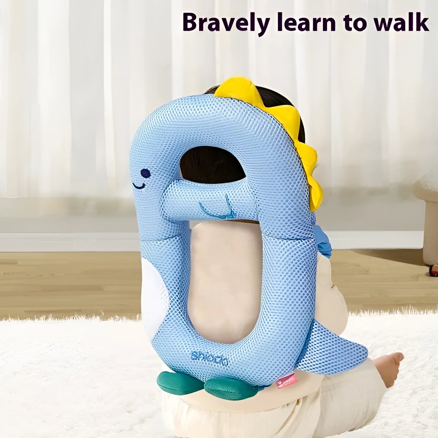 Baby anti-collision pillow and knee pads with cartoon dinosaur bee rabbit chicken designs