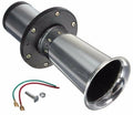Black car horn with silver finish for 12v universal vehicle installation