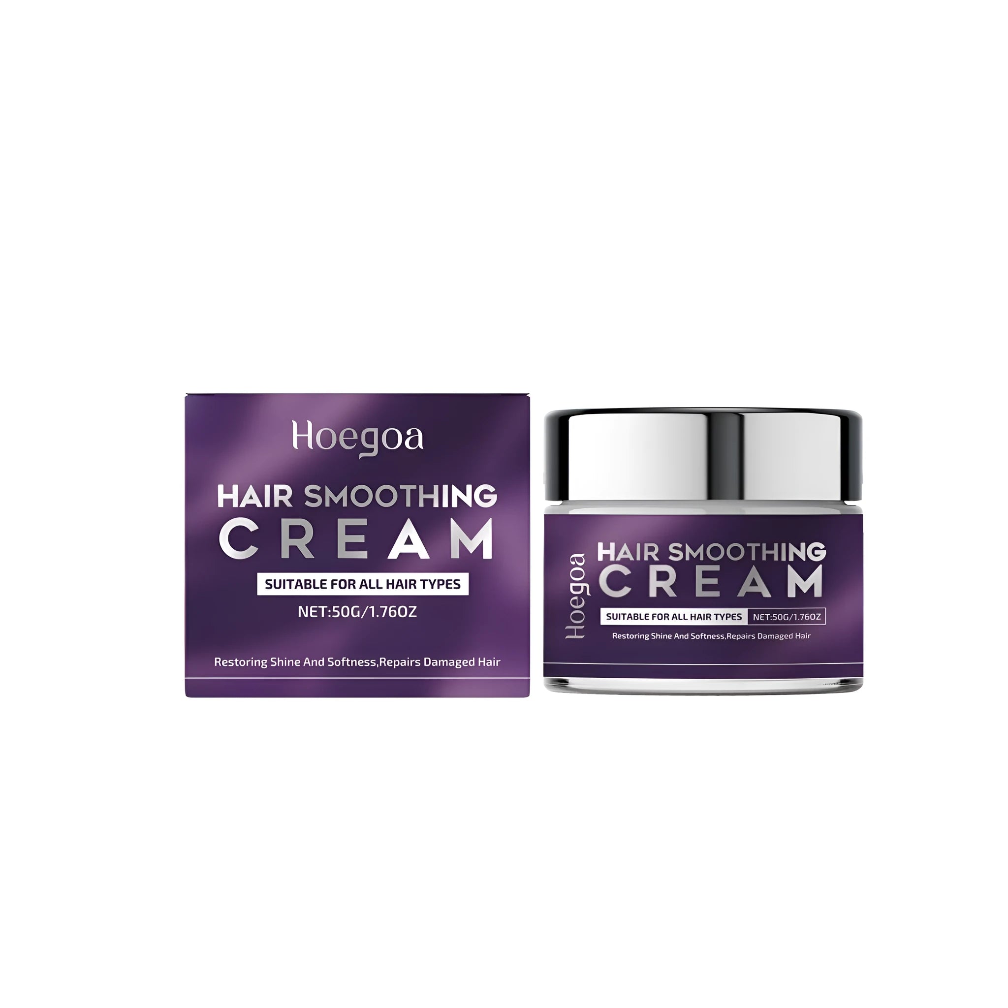 50g tub of Nourishing and Repairing Straight Hair Cream with hydrolysed keratin and coconut oil.