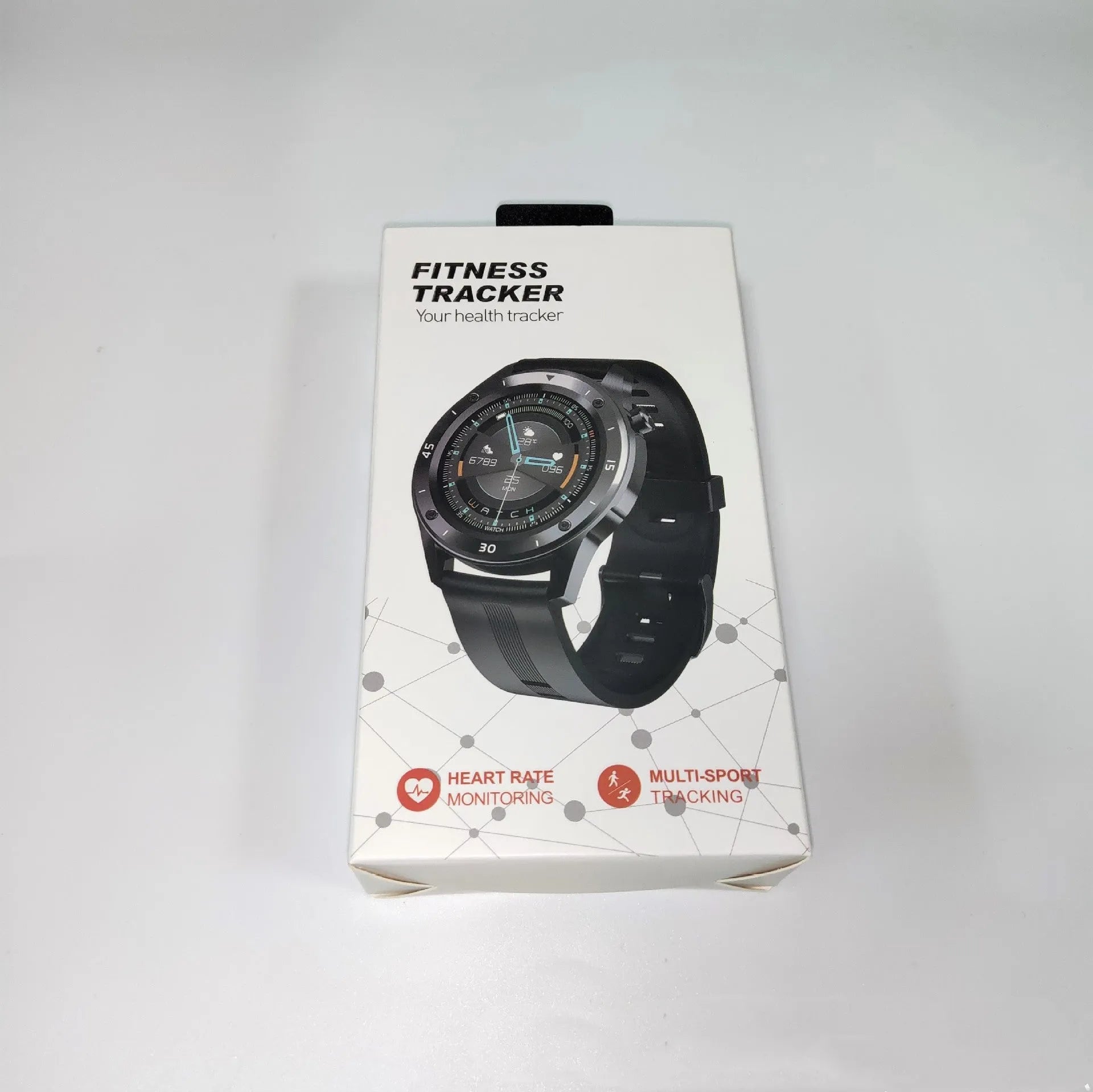F22 smart watch with 1.54 inch screen on TPU wrist strap, compatible with Apple iPhone and Android phones
