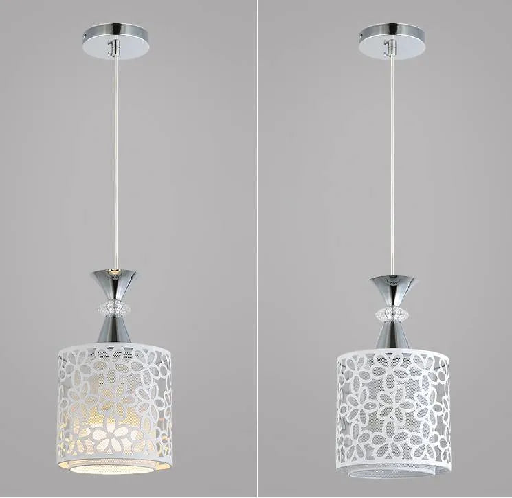 Single head fishline pendant restaurant droplight with aluminium alloy lampshade and adjustable height