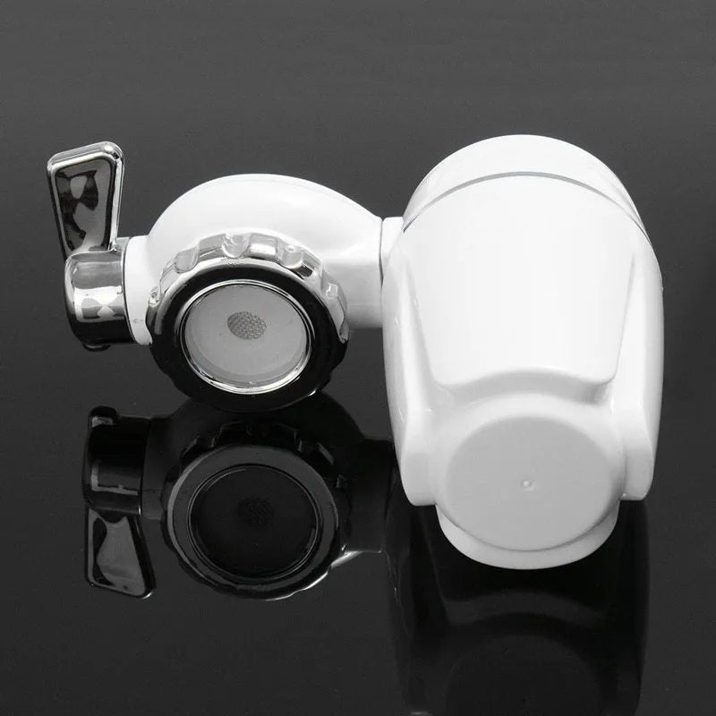 White plastic kitchen faucet water filter with ceramic cartridge and universal adapter set