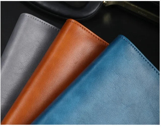 A5 PU leather buckle 6-hole clip notebook in black, 18x23.3cm, with 80 sheets of Daolin paper