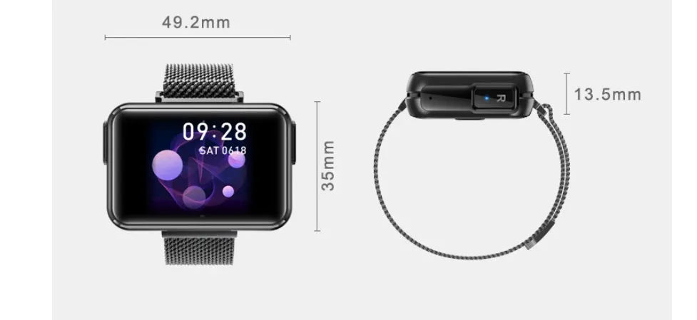 T91 2 in 1 smart watch with Bluetooth headset 1.4-inch touch screen aviation aluminium alloy body