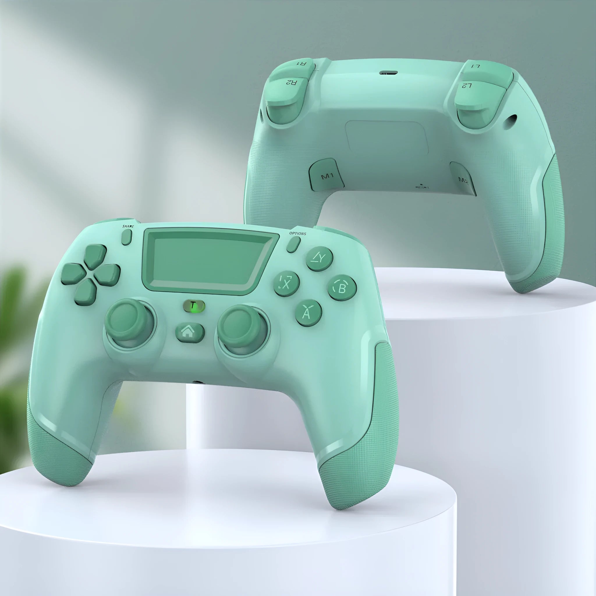 Fruit green wireless Bluetooth gamepad controller for PS4, PC, Switch and mobile devices