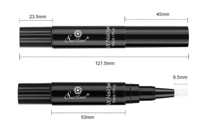 One-step nail rubber gel pen 5ml in 44 colours with non-toxic quick-drying formula