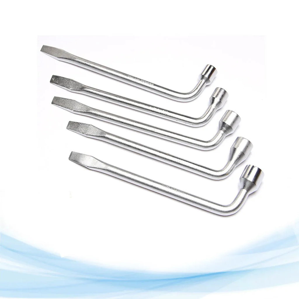 L-shaped single-size 19mm socket wrench tool made from CR-V steel.
