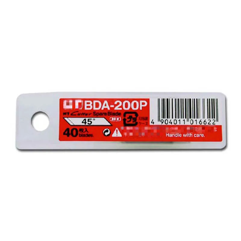 NT Cutter BDC-200P 30-degree and BDA-200P 45-degree replacement blade packs with 40 blades each