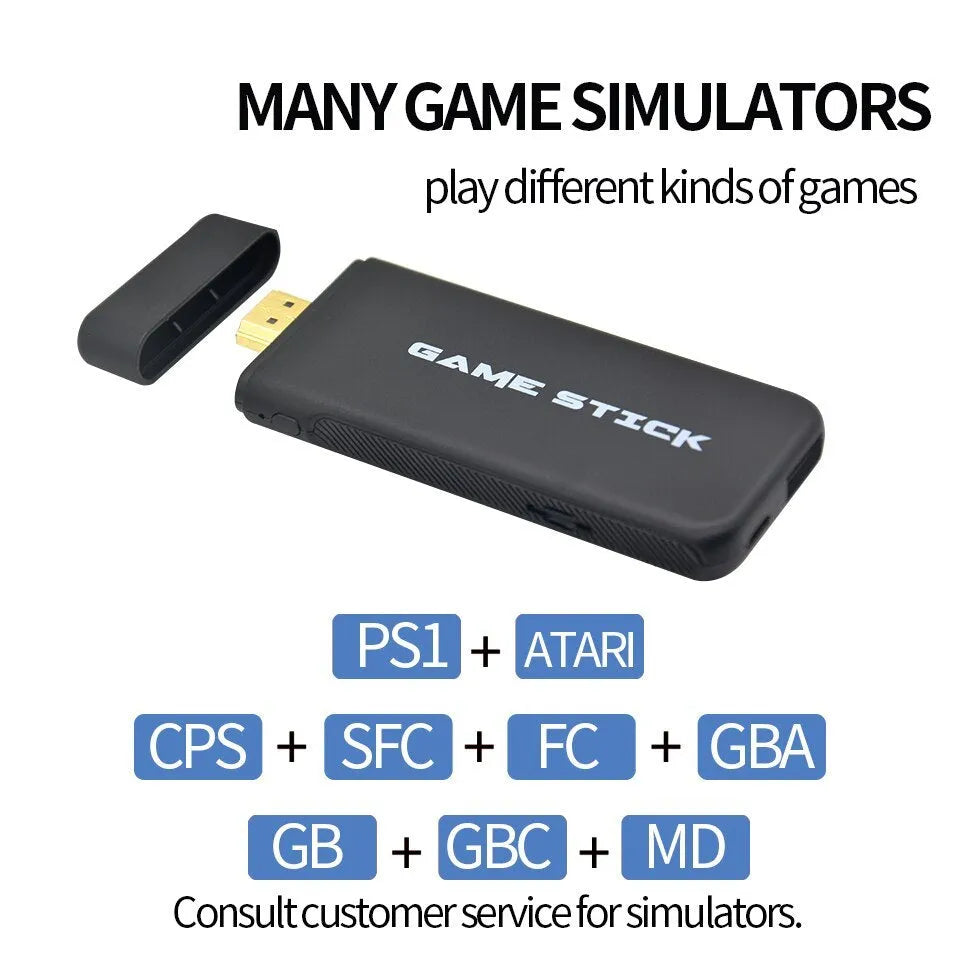 Explosive 2.4G Doubles Y2HDMAX game console with two wireless controllers and 4K HD output in Army Green
