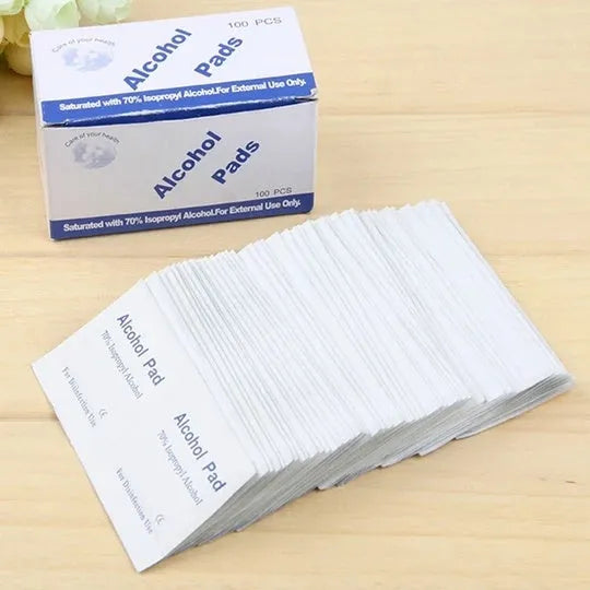 Alcohol sanitiser wipes 100 pack, individually wrapped, 70% isopropyl alcohol, non-woven fabric