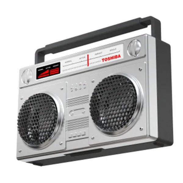 Gold retro cassette tape recorder car air freshener diffuser on a car vent.
