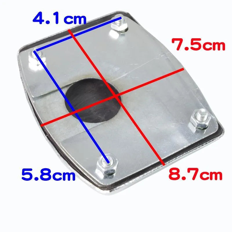 Metal motorcycle brake pedal skid plate replacement component