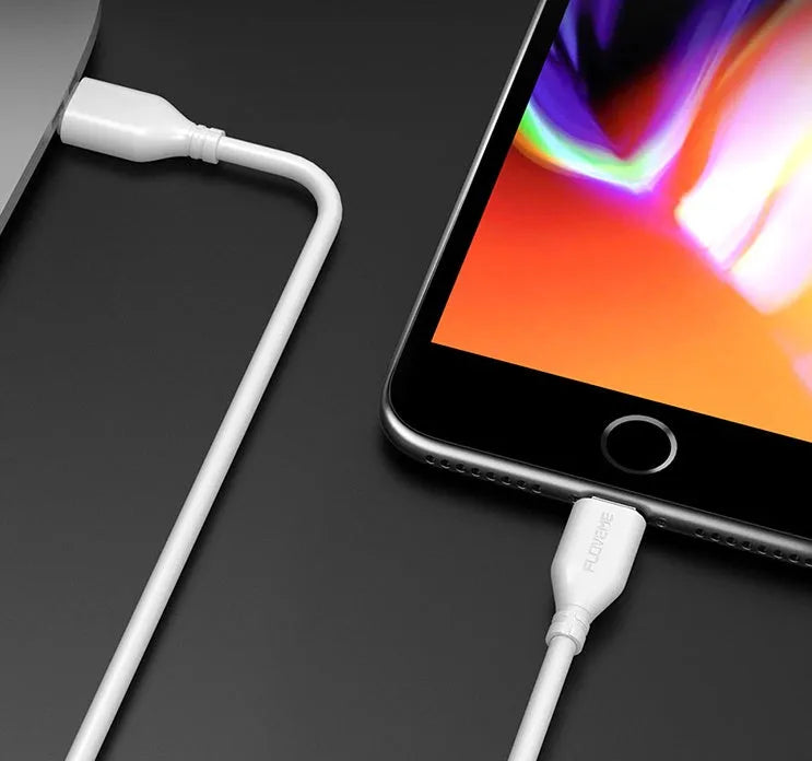 White USB-C to Lightning charging cable with MFi certification for Apple devices