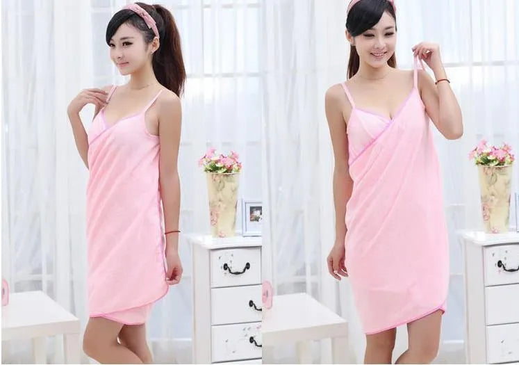 Microfiber and rayon beach towel dress shown in blue colour with S and L size options