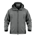 Military tactical jacket waterproof fleece lined cardigan in Khaki