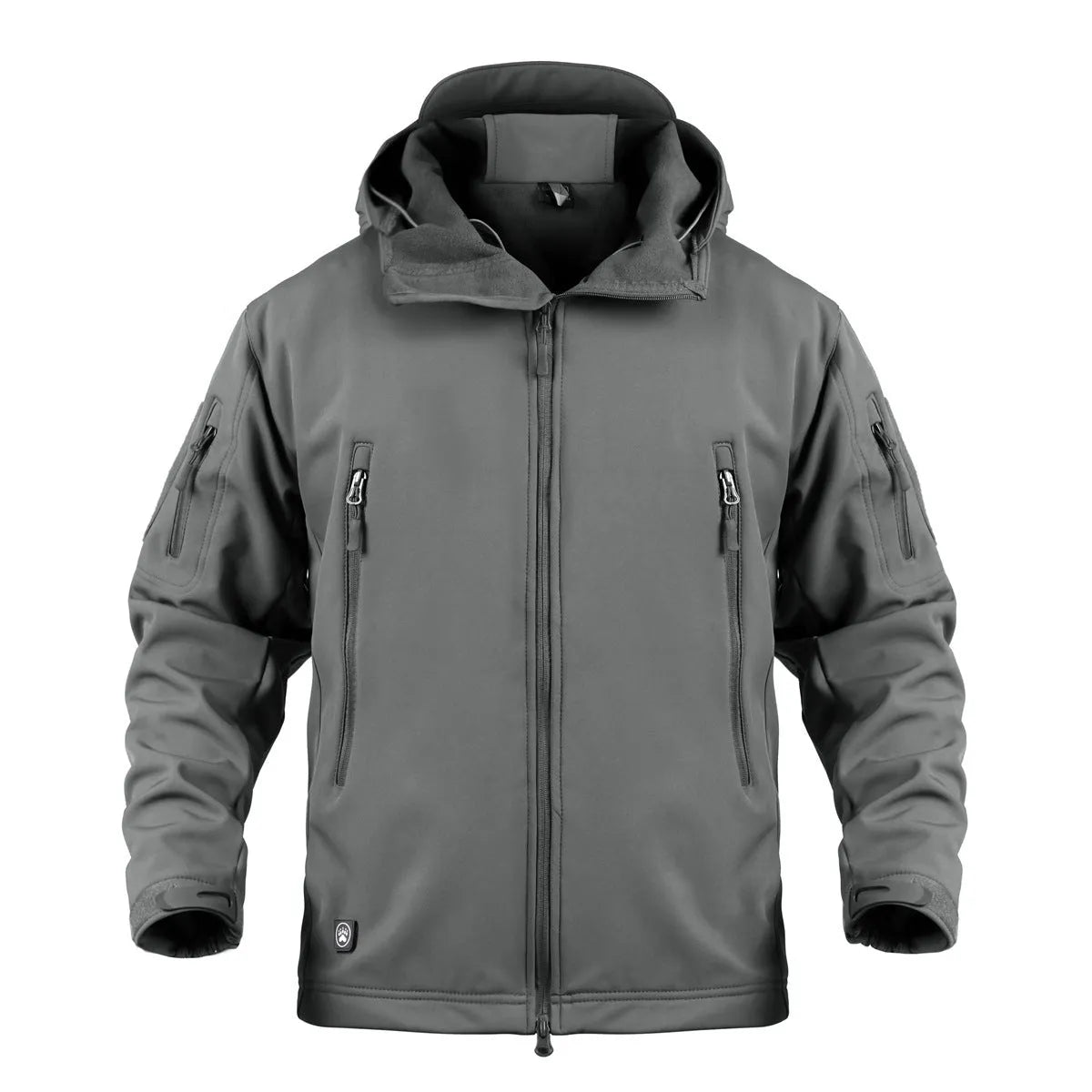 Military tactical jacket waterproof fleece lined cardigan in Khaki