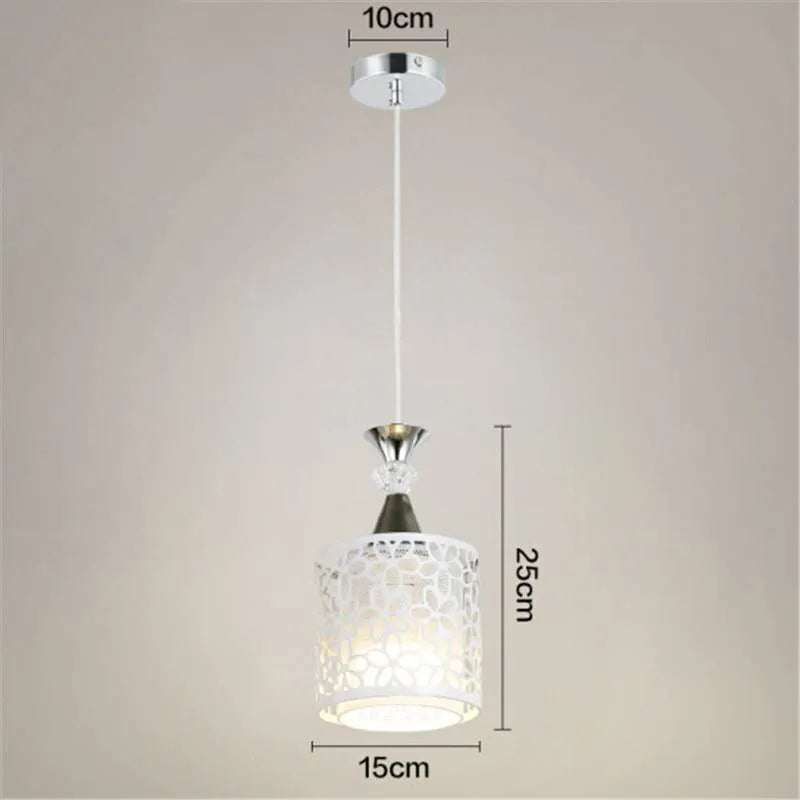 Single head fishline pendant restaurant droplight with aluminium alloy lampshade and adjustable height