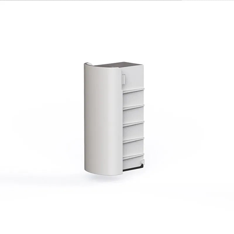 White handheld portable printer with 300dpi accuracy, 26mm print width, Type-C port, and navy blue ink cartridge