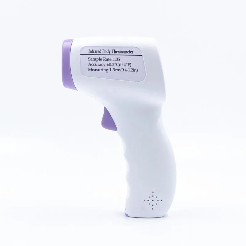 White infrared digital thermometer for non-contact temperature measurement with electronic display