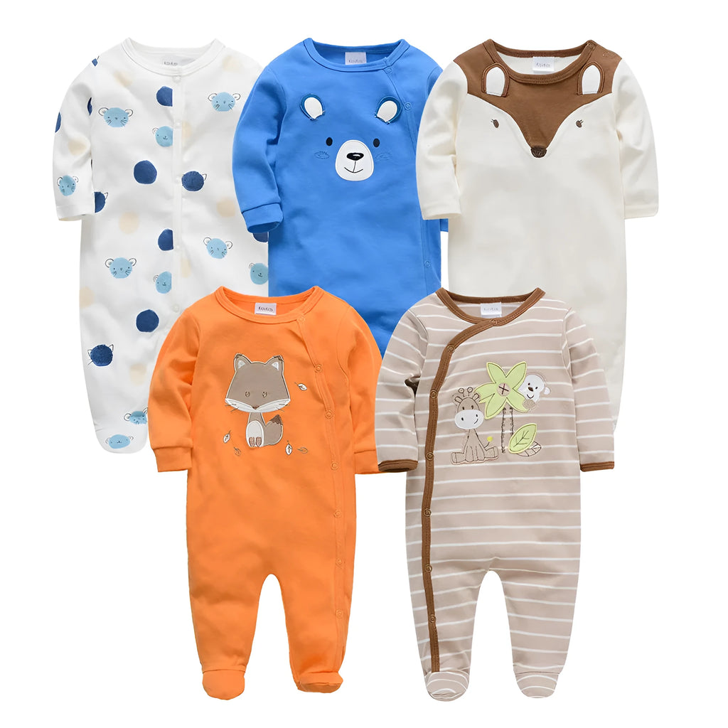 Cartoon baby jumpsuit 100% cotton long sleeve bodysuit infant size 0-3 months