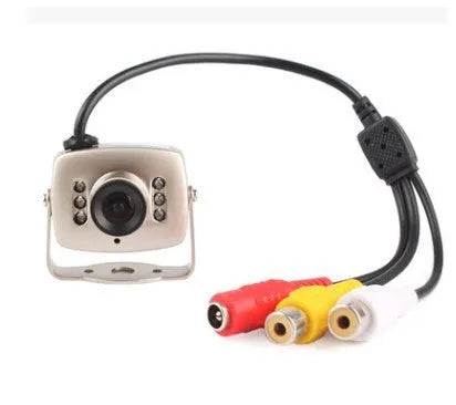 Mini wired analog camera with metal body and 3.6mm lens for home surveillance