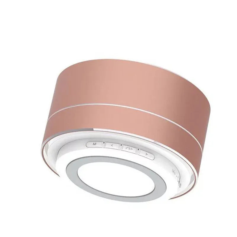 Mini Bluetooth speaker in Black, 71mm diameter portable wireless device with Bluetooth V4.0 and 40mm driver