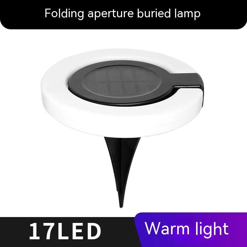 Solar underground light with waterproof folding aperture outdoor garden ground lighting
