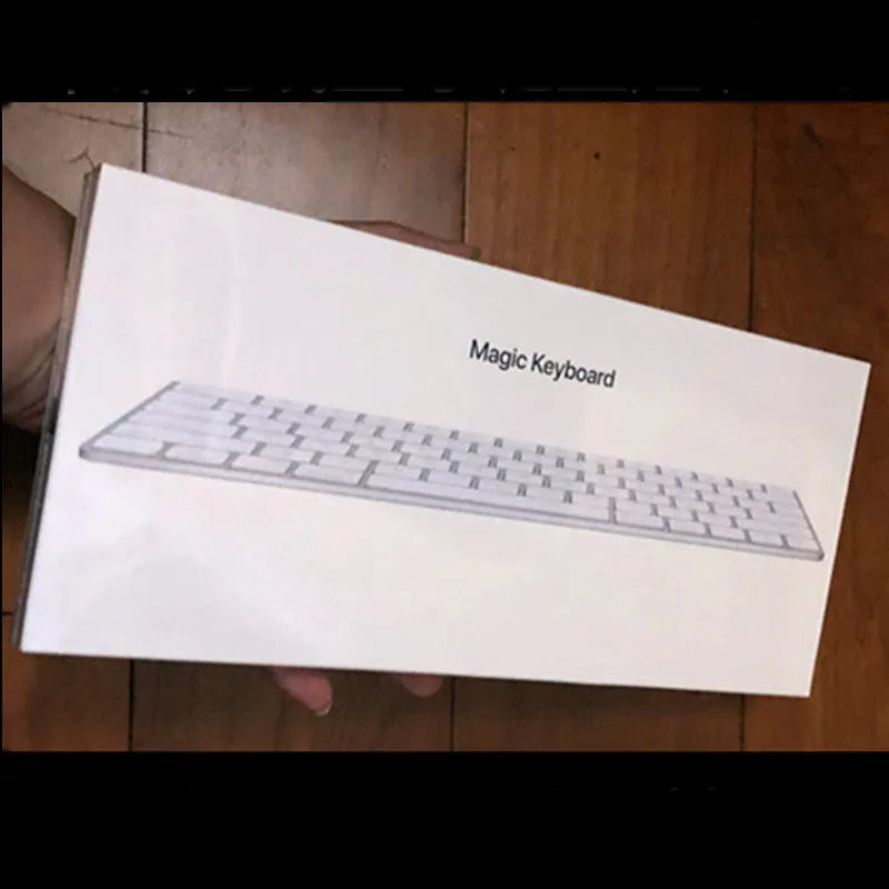White Apple ultra-thin metal Bluetooth G6 wireless keyboard with multimedia keys