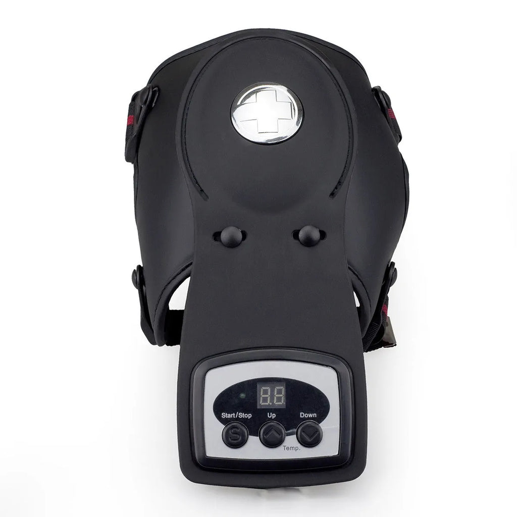 Infrared knee and shoulder massager with temperature control display and soft fabric pads