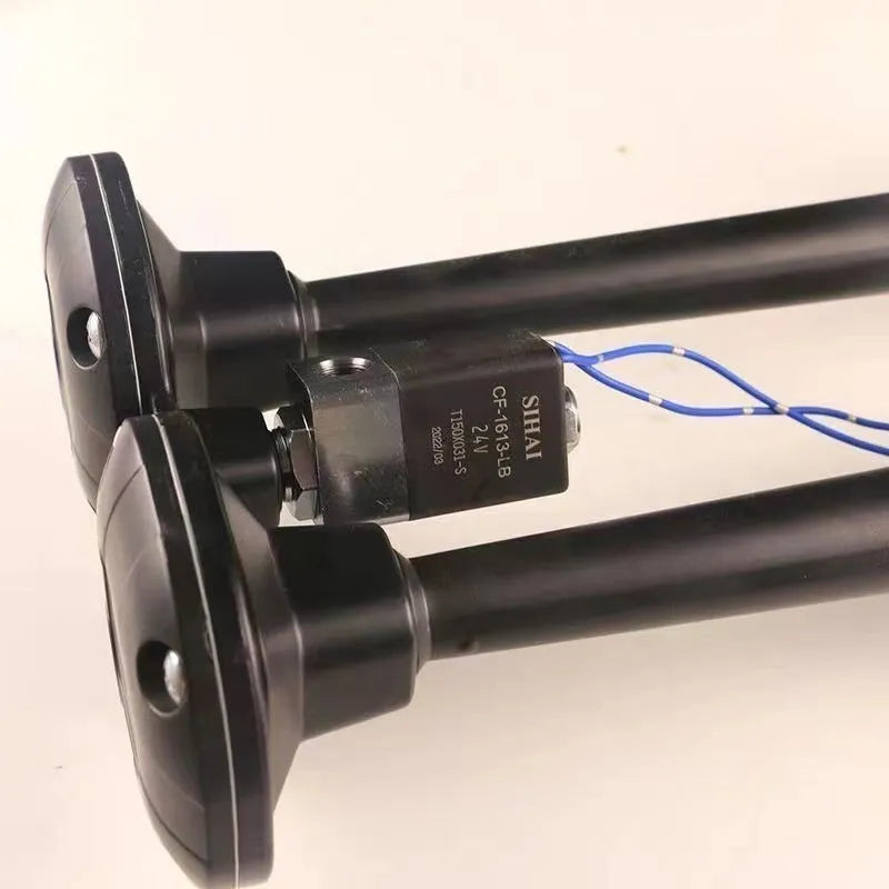 Black dual trumpet 300DB super loud air horn kit for 12V and 24V vehicles